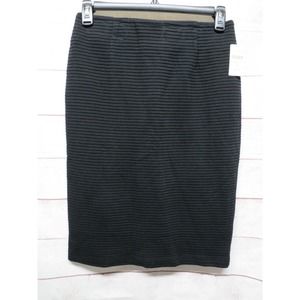 Coldwater Creek Size 10 Black Ottoman Knit Pencil Skirt w/ Tag